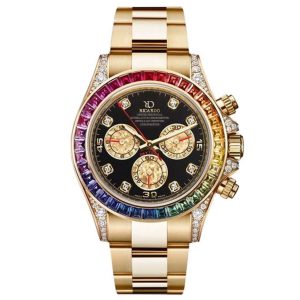 Ricardo Men's Watch With Rainbow Color Design And Stainless Steel Strap